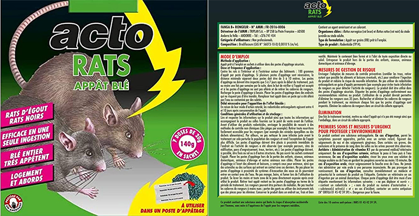 Ratu'Clac Raticide et Souricide Polyvalent en Blocs pour Rats et